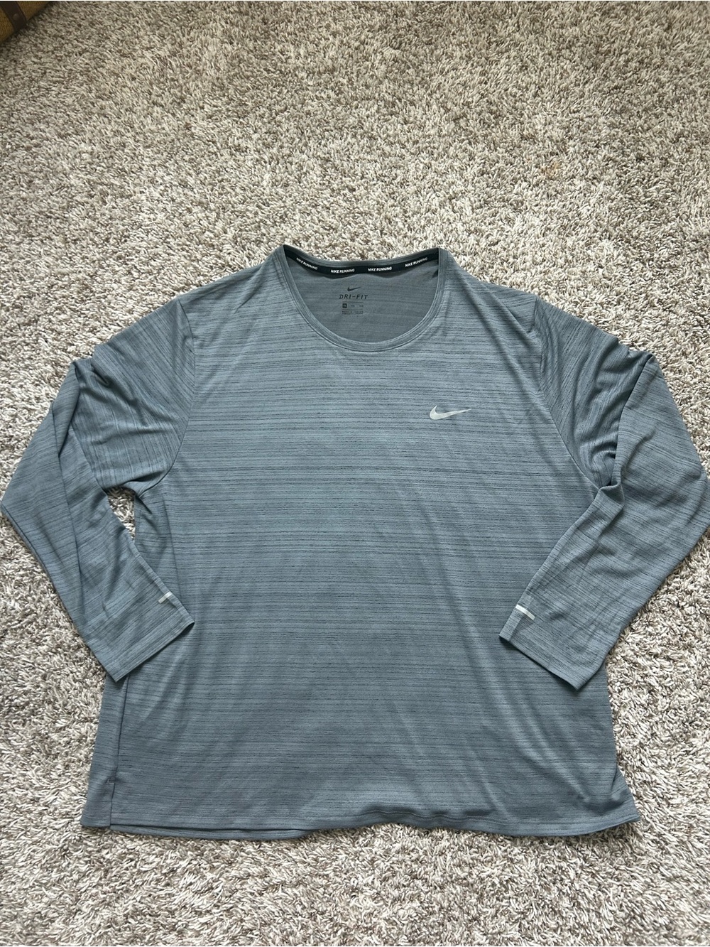 Nike Dri-FIT Miler Men's Long-Sleeve Running Top Style CU5989-084 Size 2XL